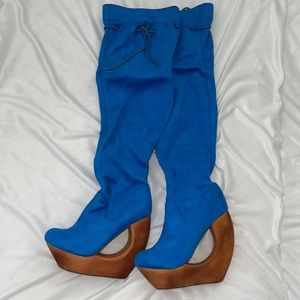 Jeffrey Campbell over the knee rock away boot